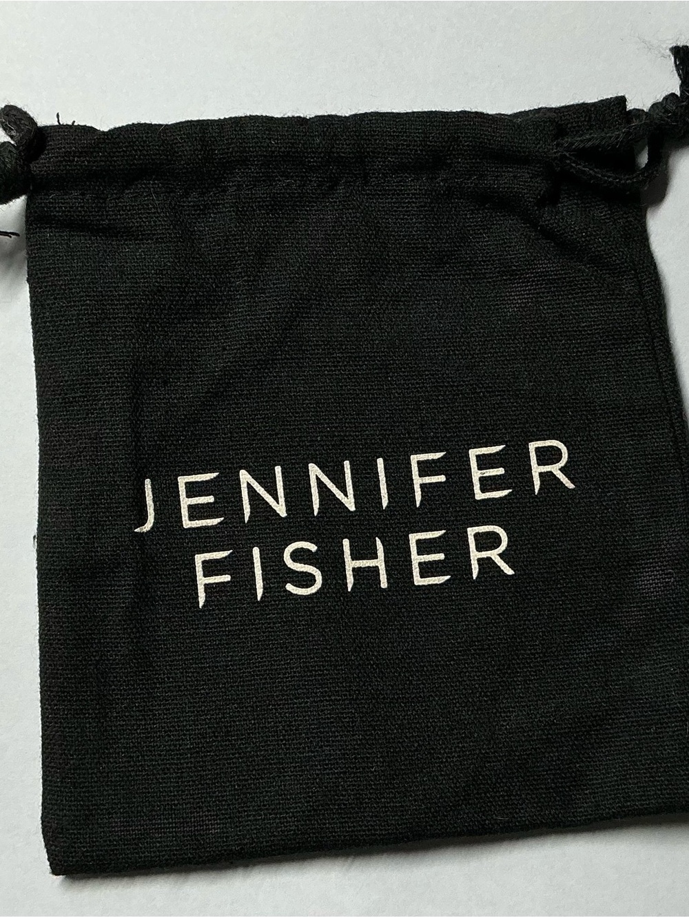 JENNIFER FISHER black drawstring goods dust bag w/ Inner Compartment 5.5x5”